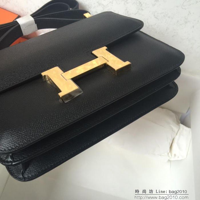 HERMES愛馬仕 Constance 克色 馬卡龍 金銀扣 原廠Epsom皮 原版五金 蜜蠟線縫製 單肩斜挎包  Ama1265